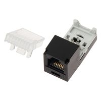 Panduit CJ66BLY Category-3 6-Wire Lead-Frame Style Jack Module, Black, 4-Pair