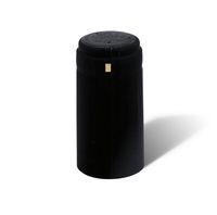 PVC heat shrink capsules with tear tab I Suitable for wine bottles I Elegant matte black premium quality shrink bottle sleeves for professional and home use - 30 count