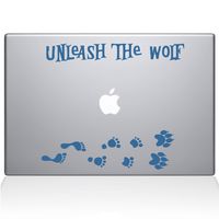 The Decal Guru Unleash The Werewolf MacBook Decal Vinyl Sticker - 15" MacBook Pro (2015 & Older) - Light Blue (1243-MAC-15P-LB)