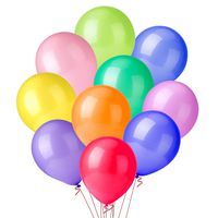 100 PCS Party Balloons, 12 Inch High Quality Assorted Colorful Balloons, Thickened Color Balloons Set, Ideal Decoration for Birthday, Party, Christmas, Wedding, Anniversary and Vacation