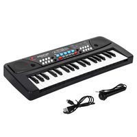 M SANMERSEN Kids Piano Keyboard, 37 Keys Kids Piano Electronic Keyboard Piano with Microphone for Kids Musical Learning Educational Toys for 3-8 Years Old Girls Boys Gifts