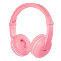 BuddyPhones Play, Wireless Bluetooth Volume-Limiting Kids Headphones, 14-Hour Battery Life, 4 Volume Settings of 75, 85, 94dB and StudyMode, Includes Backup Cable for Sharing, Pink