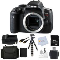 Canon EOS Rebel T6i DSLR Camera Body only (International Version - No Warranty) Bundle Includes 32GB SD Memory Card + High Speed Card Reader + Extended Life Replacement Battery +Carrying Case & More!