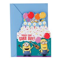 Hallmark Minions Birthday Card (Today's Your Cake Day)