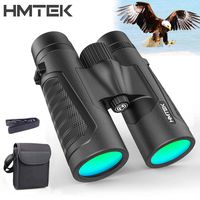 Hmtek 12x42 Binoculars for Adults - 18mm Large View Eyepiece - 16.5mm Super Bright BAK4 Prism FMC Lens - HD Professional Binoculars with Carrying Bag for Birds Watching Hunting Stargazing Concert