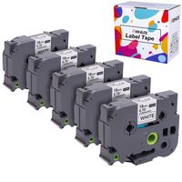 Hehua Compatible TZ TZe Tape 18mm 0.7 Laminated White Label Replace for Brother TZe-241 TZe241 TZ241 TZ-241 Tape for Ptouch PTD400 PTD600 PTP750W PT1880 Label Maker (Black on White, 3/4 in x 26.2ft)