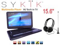 15.6'' Inch TV /portable DVD All Multi Region all zones HD Swivel Portable DVD Player SYDVD9113TV (Renewed)