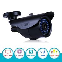 EWETON 1/3" 960H 1000TVL CCTV Home Surveillance Camera 3.6mm Lens 36PCS Infrared LEDs IR Cut 100ft Night Vision Indoor Outdoor Weatherproof Security Camera (Metal Housing Black)