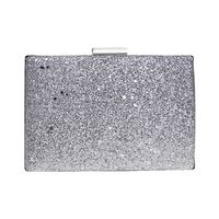 Fashionhe Shoulder Bag Women Evening Envelope Handbag Party Bag Sparkly Purse Cross Bag Hiking Daypacks(Silver)