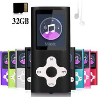 Mp3 Player,Music Player with a 32 GB Memory Card Portable Digital Music Player/Video/Voice Record/FM Radio/E-Book Reader/Photo Viewer/1.8 LCD