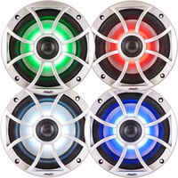 wet sounds Bundle: Two Pairs of XS 65i Series Silver Grill 6.5" Speakers w/RGB LED. 60 Watts RMS Each