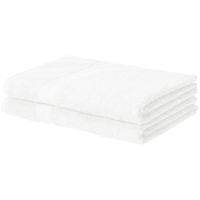 AmazonBasics Fade-Resistant Cotton Bath Sheet Towel - Pack of 2, White