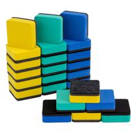 ANPHSIN 24 Pieces Magnetic Whiteboard Erasers- 2x2" Mini Dry Erasers Cleaner Wiper for Home Office and School