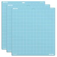 Nicapa LightGrip Cutting Mat for Cricut Explore One/Air/Air 2/Maker (12x12 inch,3 Mats) Blue Light Adhesive Sticky Quilting Cricket Cut Mats Replacement Accessories for Cricut