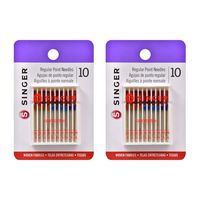 SINGER Universal Regular Point Machine Needles, 20 Count, Sizes 80/11, 90/14, 100/16