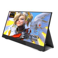 13.3'' inch Portable Monitor Full HD 1080P IPS Display Built-in Dual Speakers Computer Gaming Monitor with HDMI PD Type-C for Raspberry Pi Wiiu Xbox 360 PS4 PS3 Nintendo Switch ...