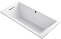 KOHLER K-1821-0 Underscore Rectangle Bathtub, White