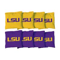 Victory Tailgate NCAA Collegiate Regulation Cornhole Game Bag Set (8 Bags Included, Corn-Filled) - Louisiana State University Tigers