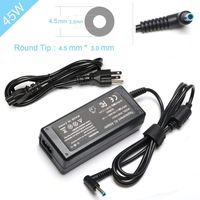 45W AC Adapter 741727-001 15 14 Charger for HP 15-F387WM 15-BA009DX 15-F272WM 15-AF131DX 15-F271WM 14-AM052NR 15-AY041WM 15-BA079DX 15-CX0058WM 15-BA051WM 14-BS153OD Notebook Power Supply Cord