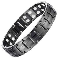 Mens Titanium Magnetic Therapy Bracelet All Sizes Magnetic Bracelets for Arthritis Pain Magnetic Wristband Golf Birthday Gifts Healing Bracelet-BT42 (7 in / 18 cm)