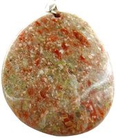 Linpeng Necklace Making China Unakite Semiprecious Stone Pendant