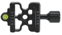 Skeleton Clamp Desmond DAC-X1 50mm QR Lightweight w Bubble Level 3/8" w 1/4" Adapter Arca Compatible for Tripod Head