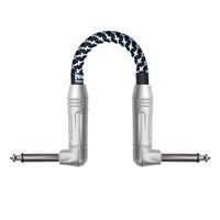 Spectraflex Braided Series Pedal Cable, Dual Right Angle Plugs, 9 Inch, Black