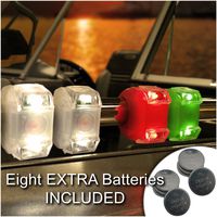 Bright Eyes Green, Red, White Portable Marine LED Emergency Water-Resistant Boating Lights - Boat Bow or Stern Safety Light