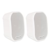 Theater Solutions TS38W Mountable Indoor or Outdoor Speakers White Bookshelf Pair