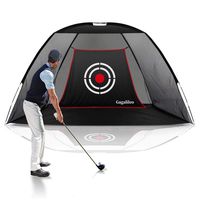 GALILEO Driving Range Golf Net Golf Hitting Nets Training Aids Practice Nets12' (L) X7' (H) X6.7' (W) for Backyard Chipping Net with Target Carry Bag（Black Net） New Model for Indoor Outdoor Sports