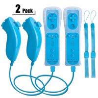 Wii Controller, TechKen Wii Remotes with Motion Plus and Nunchuck Replacements for Nintendo Wii and Wii U