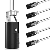 DiCUNO E12 Lamp Holder with 20CM Wire Lead, Candelabra Base Light Socket for E12 Incandescent LED Light Bulb, Keyless Phenolic, UL listed (6-Pack)