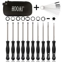 HOOAI Carburetor Adjustment Tool Kit for Common 2 Cycle Carburator Engine - Carburetor Adjustment Tool Set Carburetor Tune up Adjusting Tool (10pcs + Cleaning Tool)
