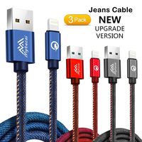 Mytecai 【Apple MFi Certified 】Lightning cable cable 3Pack 3FT Waterproof Deim 2.4A Fast Charger Compatible With iphone X/8/8plus/7/7plus/6s/6s Plus/6/6 Plus/5/5S/SE/iPad And More