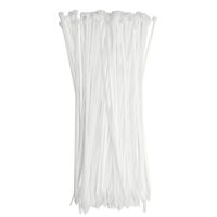 12" Inch Zip Ties White (100 Pack), 40lb Strength, Nylon Cable Wire Ties, By Bolt Dropper.