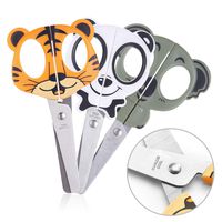 TANSUNG 3 Pack 5" Craft Scissors for Kids, Multipurpose Office Scissors in Koala, Tiger and Panda Designs, for Sewing, Crafting, DIY Projects, Cutting Paper or Plastic