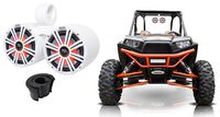 Kicker KM8 8" 600w Dual LED Tower Speakers For Polaris RZR/ATV/UTV/Cart/Jeep