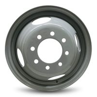 Road Ready Car Wheel For 1988-2000 Chevrolet 3500 GMC 3500 1996-2002 Chevrolet Express 3500 GMC Savana 3500 16 Inch 8 Lug Gray Dually DRW Steel Rim Fits R16 Tire - Exact OEM Replacement - Full-Size Spare