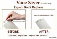 dblinds1 15 Pack Vertical Blind Vane Saver ~ White Curved Repair Clips ~ Wholesale Prices ~ Fixes Broken Holes