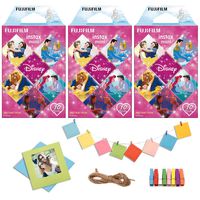Fujifilm Instax Mini Disney Princess Instant Film (30 Exposures) with Hang Tags, Pins and Backgrounds