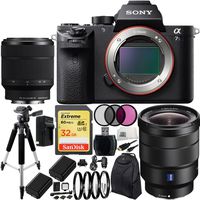 Sony Alpha a7S Mark II a7S II a7SII ILCE7SM2/B Mirrorless Camera + FE 28-70mm f/3.5-5.6 OSS Lens & Vario-Tessar T FE 16-35mm f/4 ZA OSS Lens 24PC Bundle Includes 2 Replacement FW-50 Batteries + More