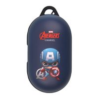 Marvel Avengers Galaxy Buds Case Protective Hard PC Shell Cover [Front LED Visible] Accessories - Mini Captain America