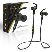 Back Bay - American EQ-35 Bluetooth Earphones. Sweatproof Wireless Earbuds [2019 Update] with APTX Hi-Fi Stereo Sound, 8-Hour Battery, Microphone, Magnet, in-Ear Headhones and Carrying Bag