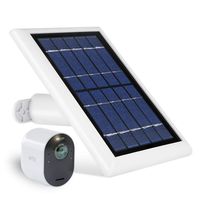 Wasserstein Solar Panel with 13.1ft/4m Cable Compatible with Arlo Ultra & Arlo Pro 3 ONLY - Power Your Arlo Surveillance Camera continuously (1-Pack, White) (NOT Compatible with Arlo Pro/Pro2)