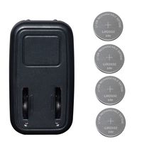 Li-ion 2032 Rechargeable Button Battery Coin Cell, charger and 4 batteries