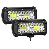 AUZKIN 7 Inches LED Light Bar Submersible driving lights 240W 24000lm LED Pods Spot Flood Combo Beam Off Road lights fog lights for Truck Trailer Pickup Boat Car SUV ATV RV Jeep,2Pcs