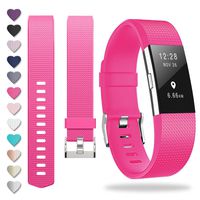ZEROFIRE Compatible for Fitbit Charge 2, Replacement Adjustable Sport Bands for Charge 2 Heart Rate Fitness Wristbands, Women Men, Small and Large