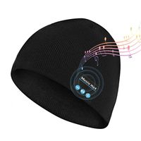 Upgraded Wireless Beanie Hat Wireless Headset Headphones Winter Music Speaker Hat Knit Running Cap with Stereo Speakers & Mic Unique Christmas Tech Gifts for Men Women Teens Boys Girls Stocking Stuff
