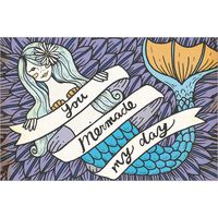 Tree-Free Greetings Thank You Cards with Matching Envelopes for Wedding, Baby Shower, Graduation, 4x6 Inch, Set of 12, Mermaid (TK30406)