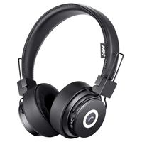 Bluetooth Headphones On Ear, Hi-Fi Stereo Foldable Over-Ear Headset with Microphone, APP to Control Headphones, Soft Earmuffs Support SD Card FM Radio Wired and Wireless Headset for Kids Adults, Black